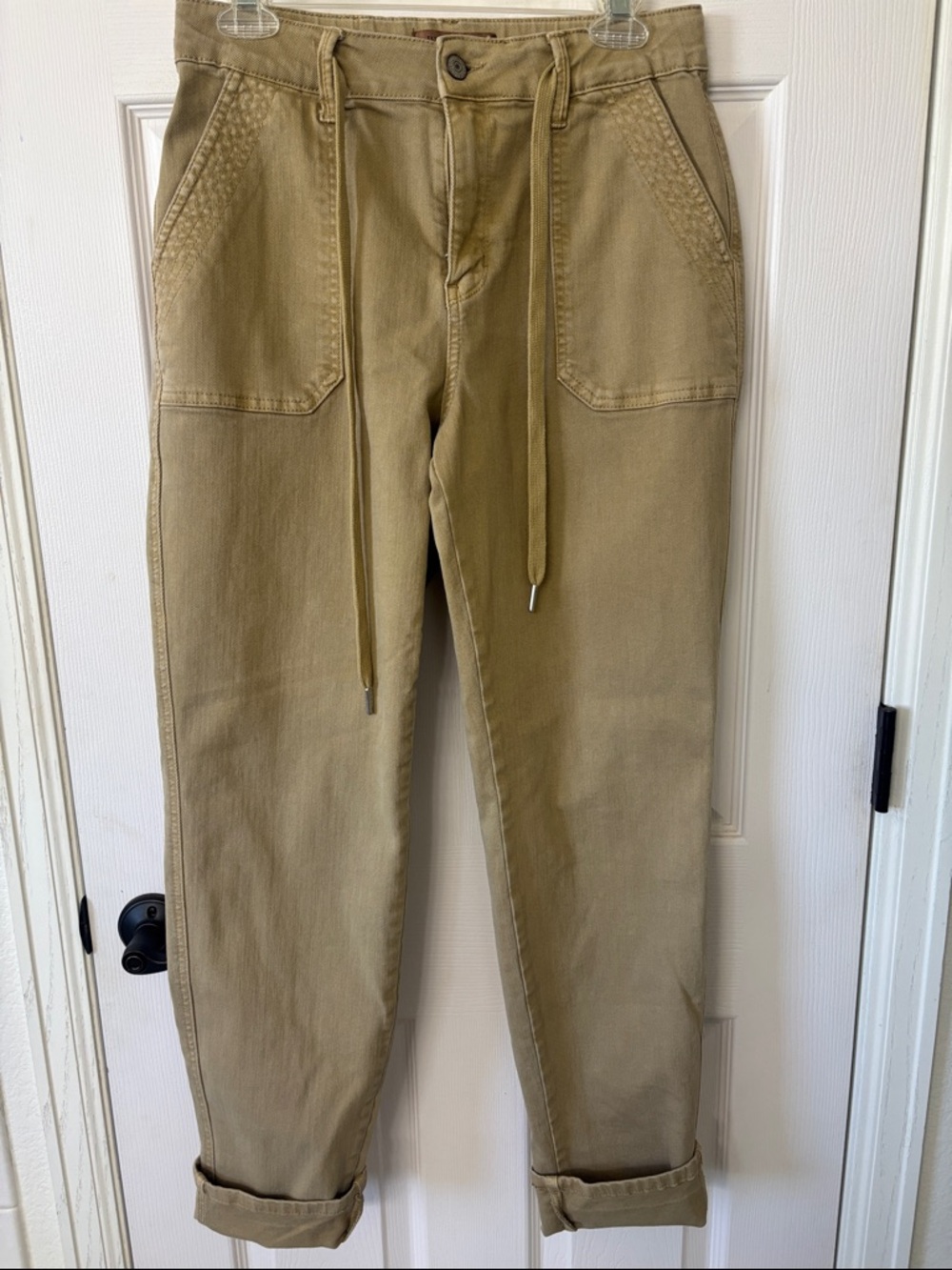 Judy Blue Olive Khaki Drawstring Jeans